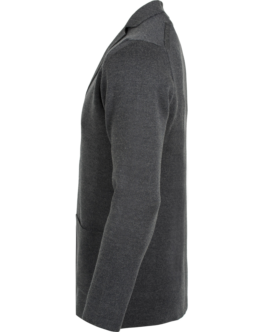 Herre | Gensere | John Smedley | Oxland Extra Fine Merino Blazer Charcoal