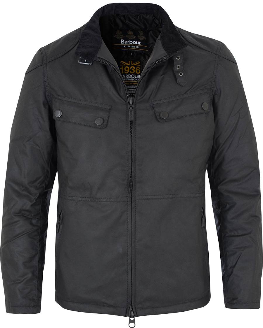 Herre | Jakker | Barbour International | Valve Wax Jacket Black