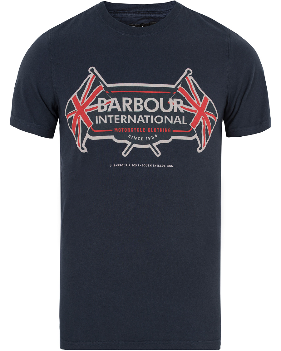 Herre | T-Shirts | Barbour International | Flags Tee Navy