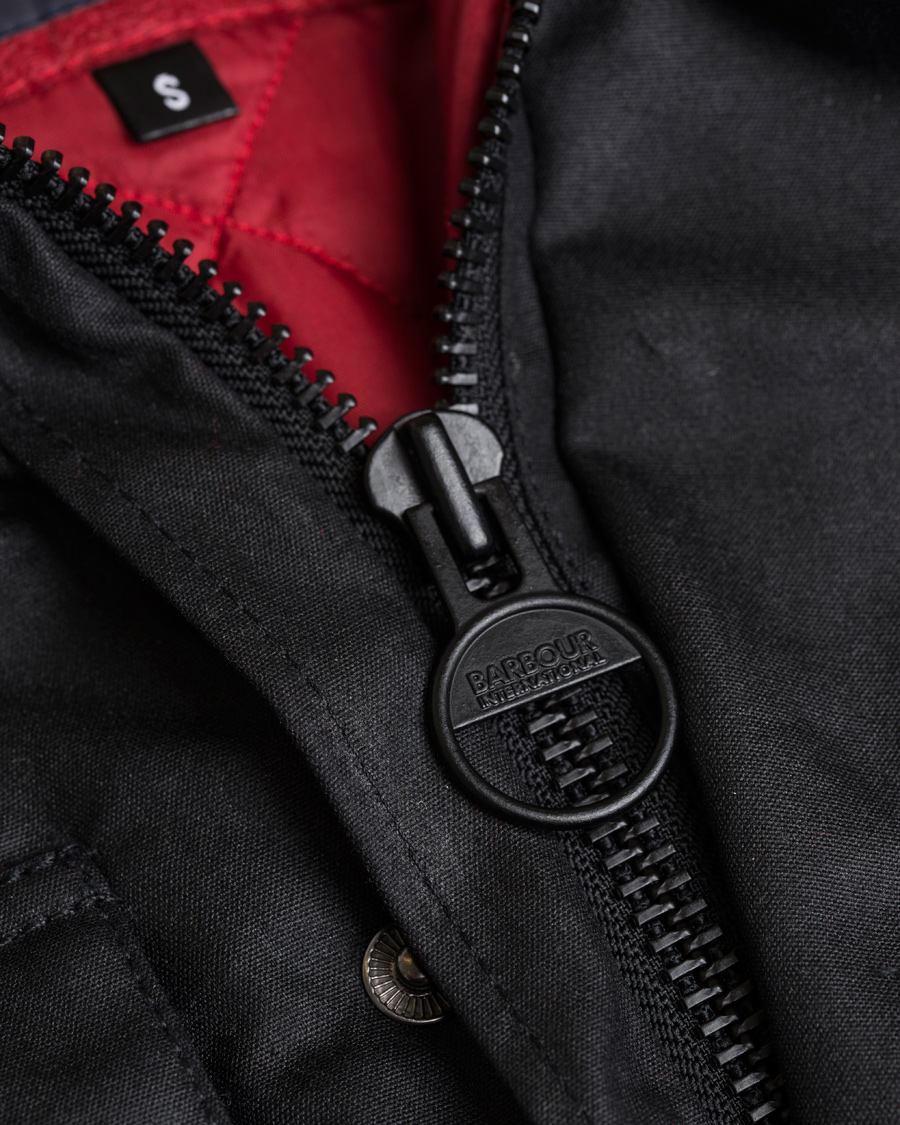 Herre | Jakker | Barbour International | Triumph A7 Wax Jacket Black