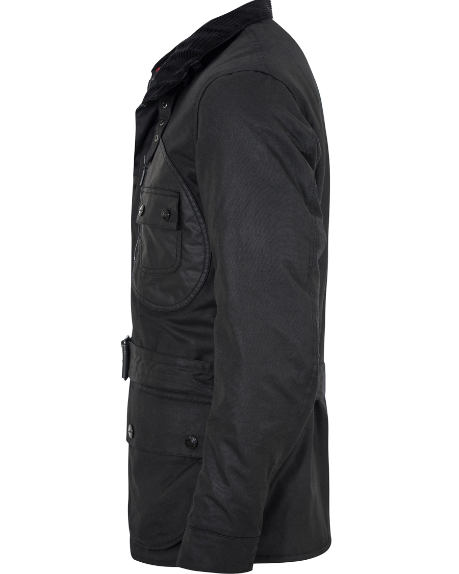 Herre | Jakker | Barbour International | Triumph A7 Wax Jacket Black