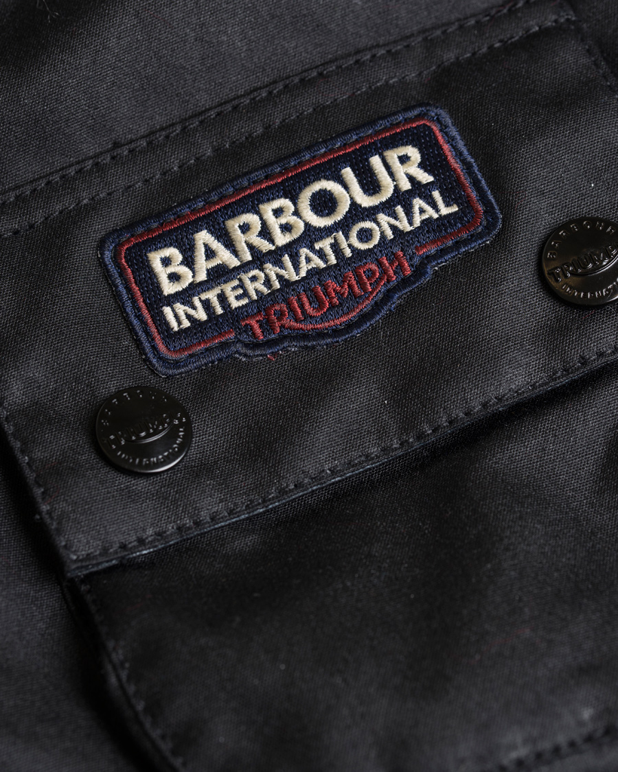 Herre | Jakker | Barbour International | Triumph A7 Wax Jacket Black