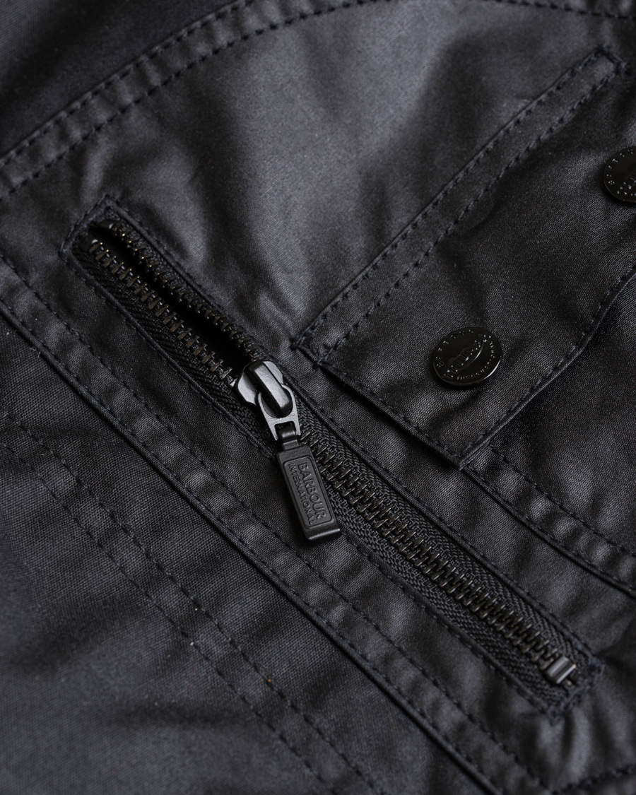 Herre | Jakker | Barbour International | Triumph A7 Wax Jacket Black