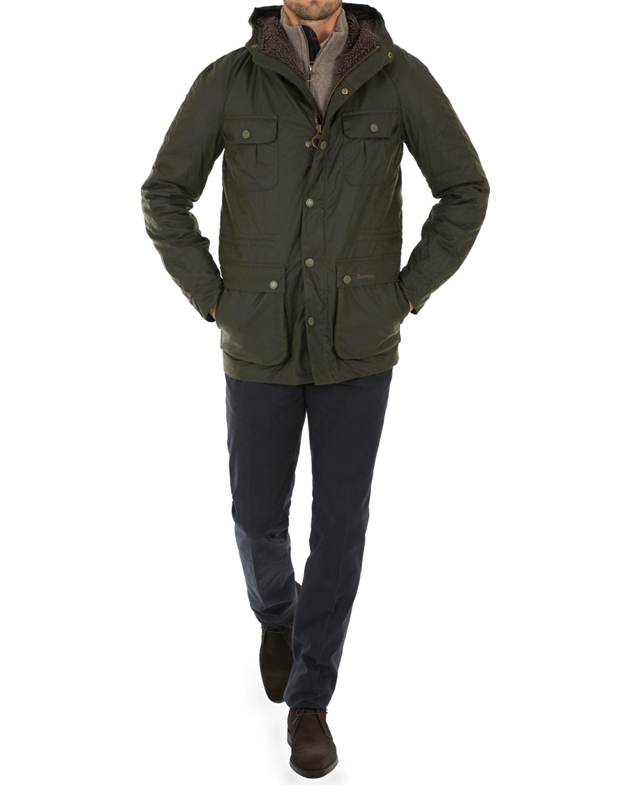 Herre | Jakker | Barbour Lifestyle | Brindle Wax Parka Ferm Green