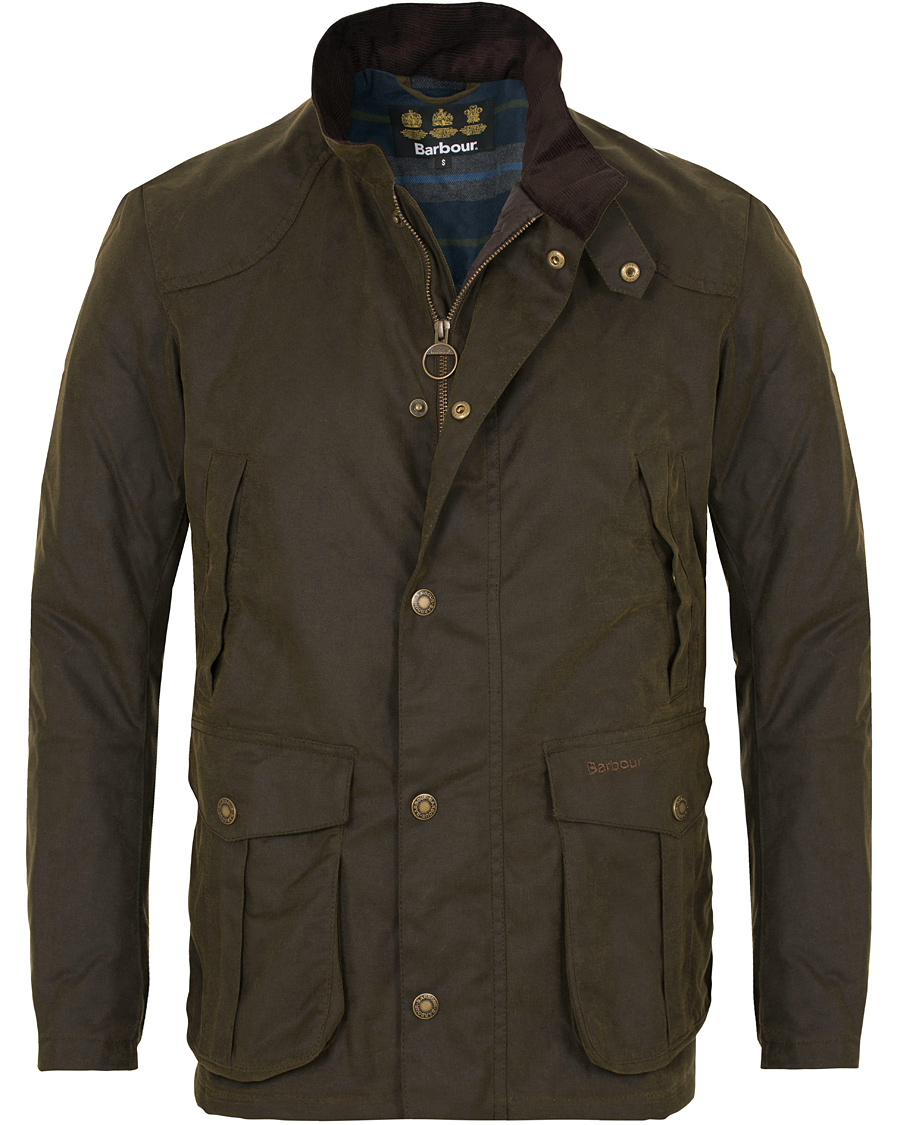 Barbour Lifestyle Leeward Wax Jacket Olive