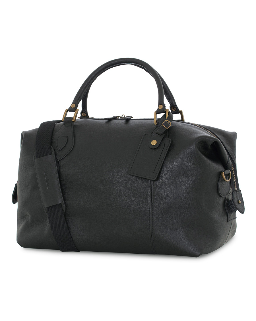Herre | Barbour Lifestyle Leather Medium Travel Explorer Black | Barbour Lifestyle | Leather Medium Travel Explorer Black