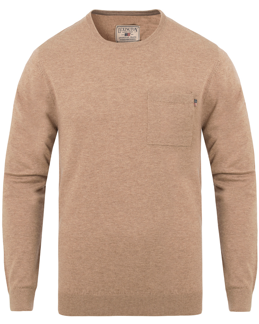 Herre | Gensere | Lexington | Jeff Crewneck Sweater Silver Mink Beige