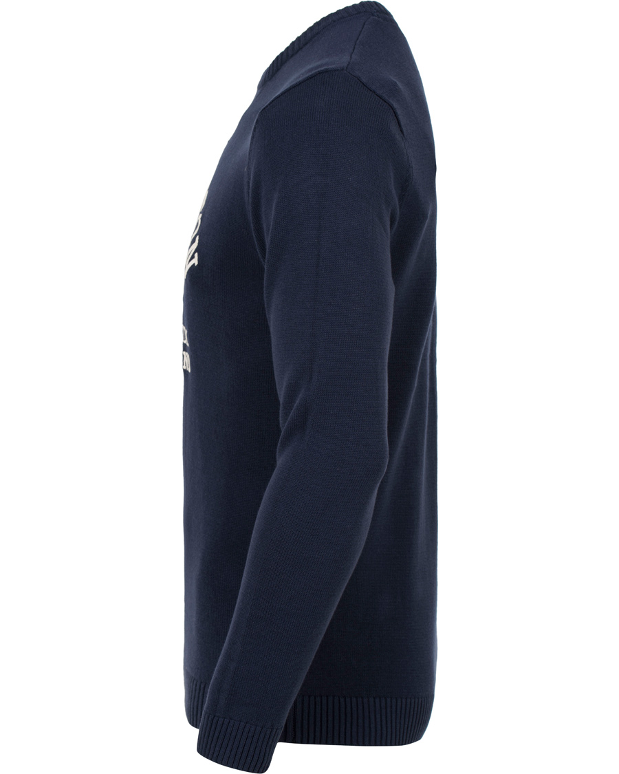 Herre | Gensere | Lexington | Nelson Knitted Sweatshirt Deepest Blue