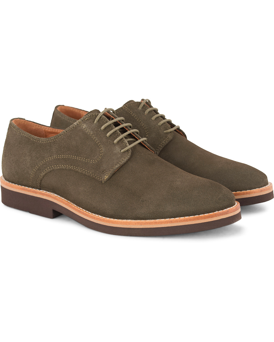 Herre | Morris Derby Suede Shoe Olive | Morris | Derby Suede Shoe Olive