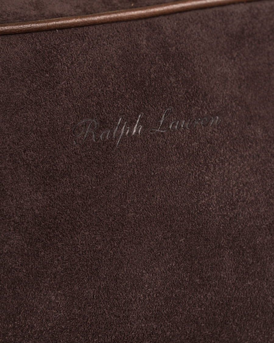 Herre | Ralph Lauren Purple Label Crossbody Briefcase Espresso Suede | Ralph Lauren Purple Label | Crossbody Briefcase Espresso Suede