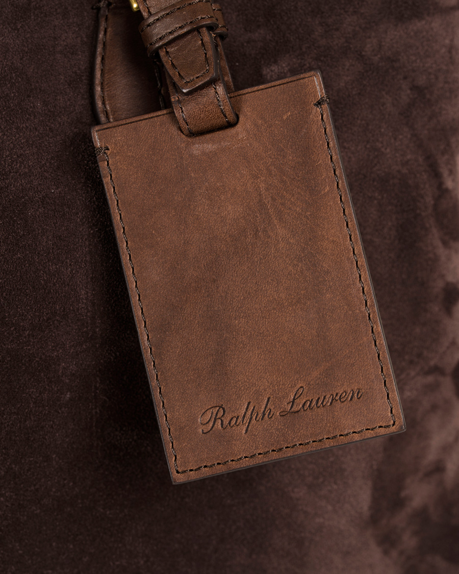 Herre | Ralph Lauren Purple Label Crossbody Briefcase Espresso Suede | Ralph Lauren Purple Label | Crossbody Briefcase Espresso Suede