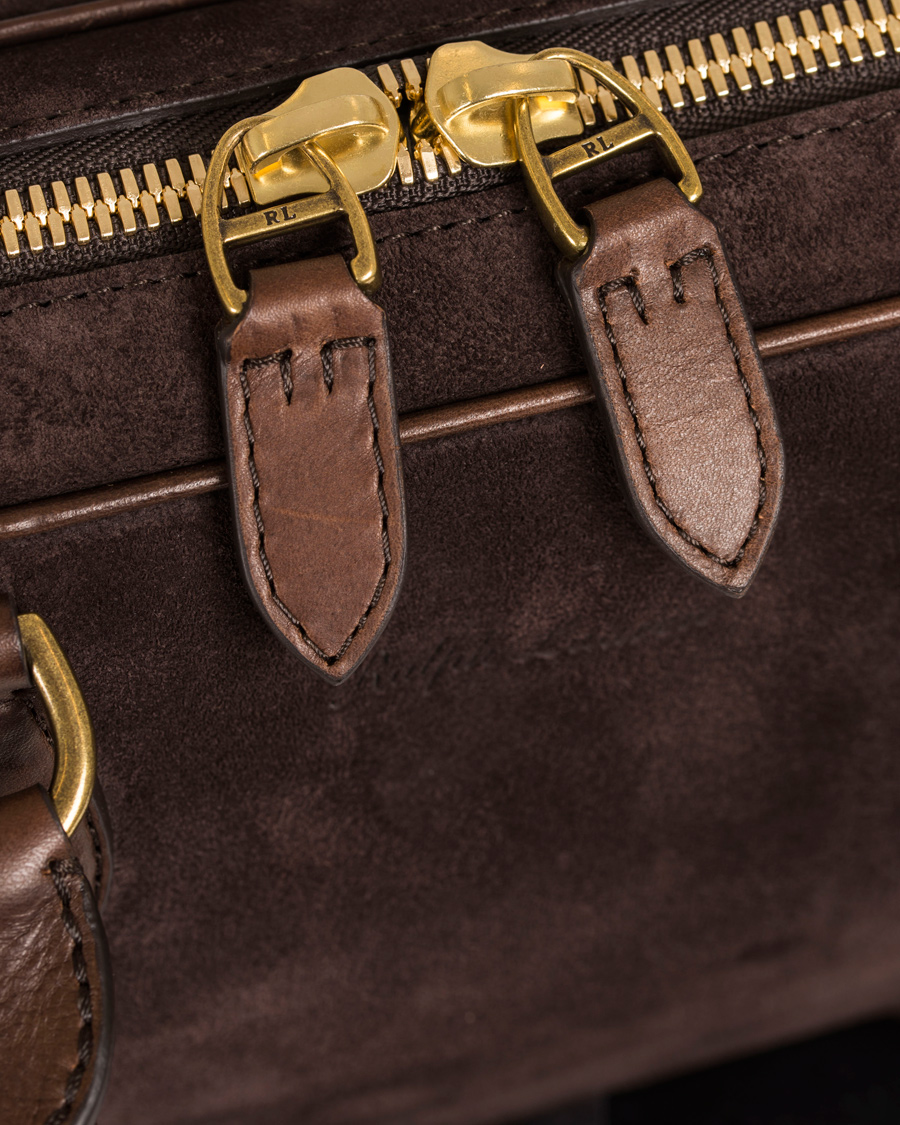 Herre | Ralph Lauren Purple Label Crossbody Briefcase Espresso Suede | Ralph Lauren Purple Label | Crossbody Briefcase Espresso Suede