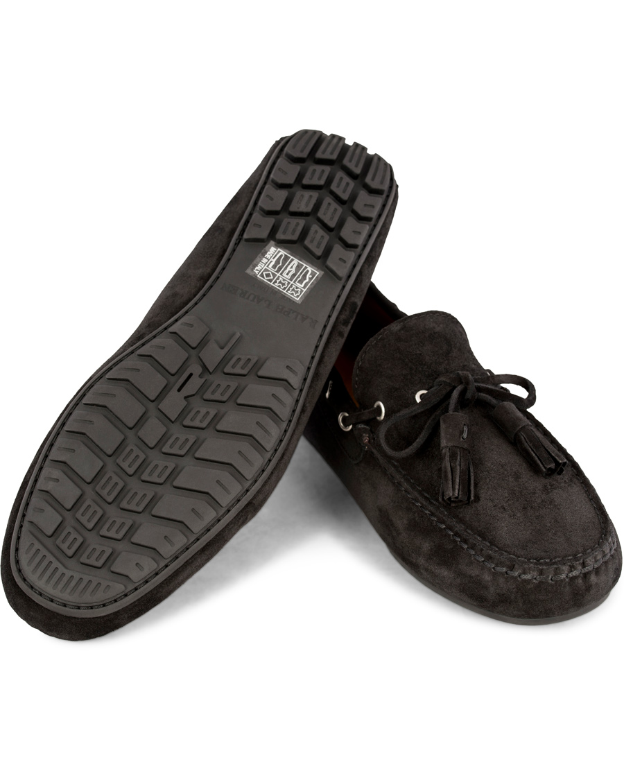 Herre | Ralph Lauren Purple Label Harold Tassel Carshoe Black Suede | Ralph Lauren Purple Label | Harold Tassel Carshoe Black Suede