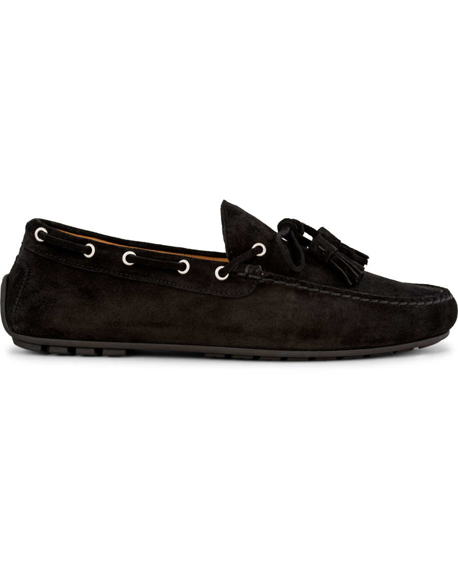 Herre | Ralph Lauren Purple Label Harold Tassel Carshoe Black Suede | Ralph Lauren Purple Label | Harold Tassel Carshoe Black Suede