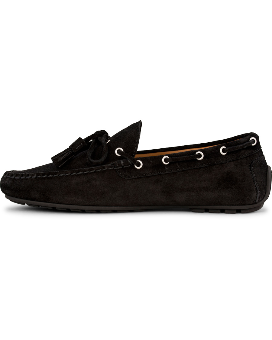 Herre | Ralph Lauren Purple Label Harold Tassel Carshoe Black Suede | Ralph Lauren Purple Label | Harold Tassel Carshoe Black Suede