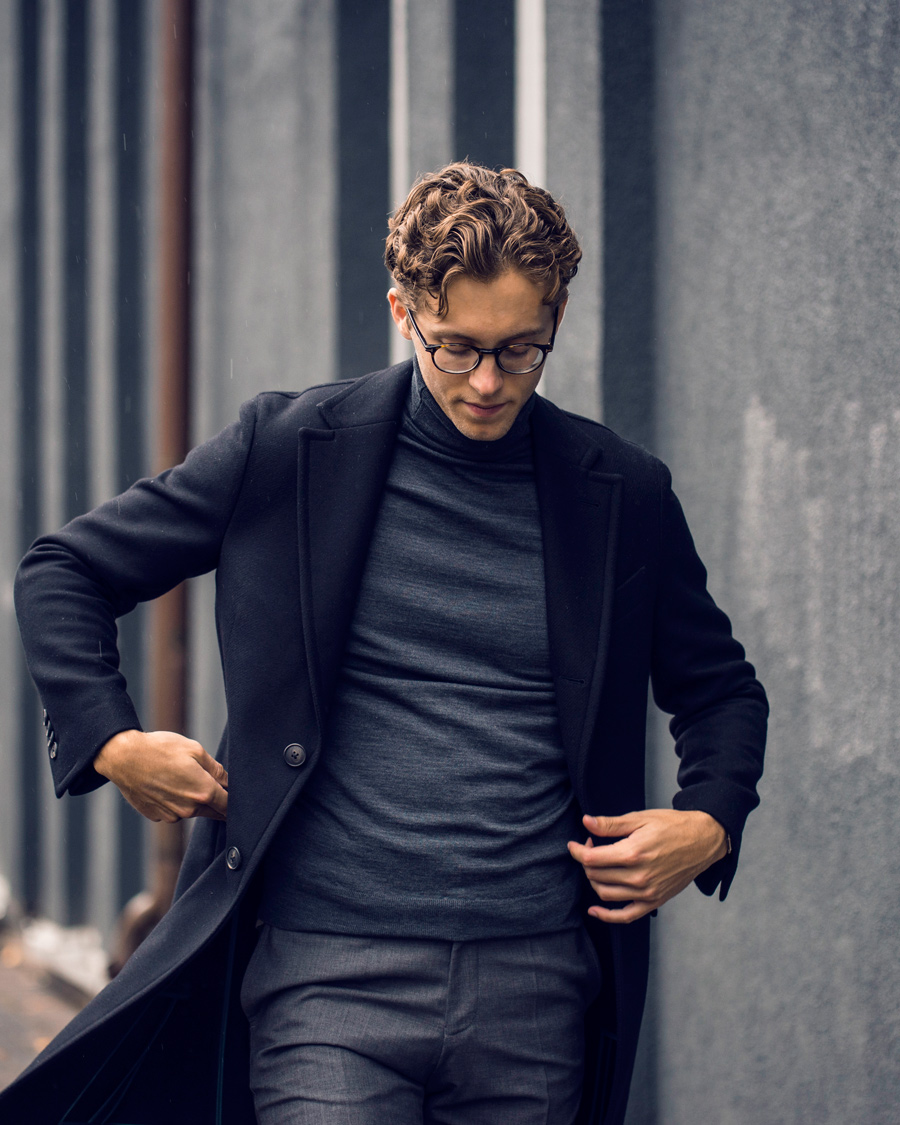 Herre | Jakker | Boglioli | Cappotto Wool Coat Black