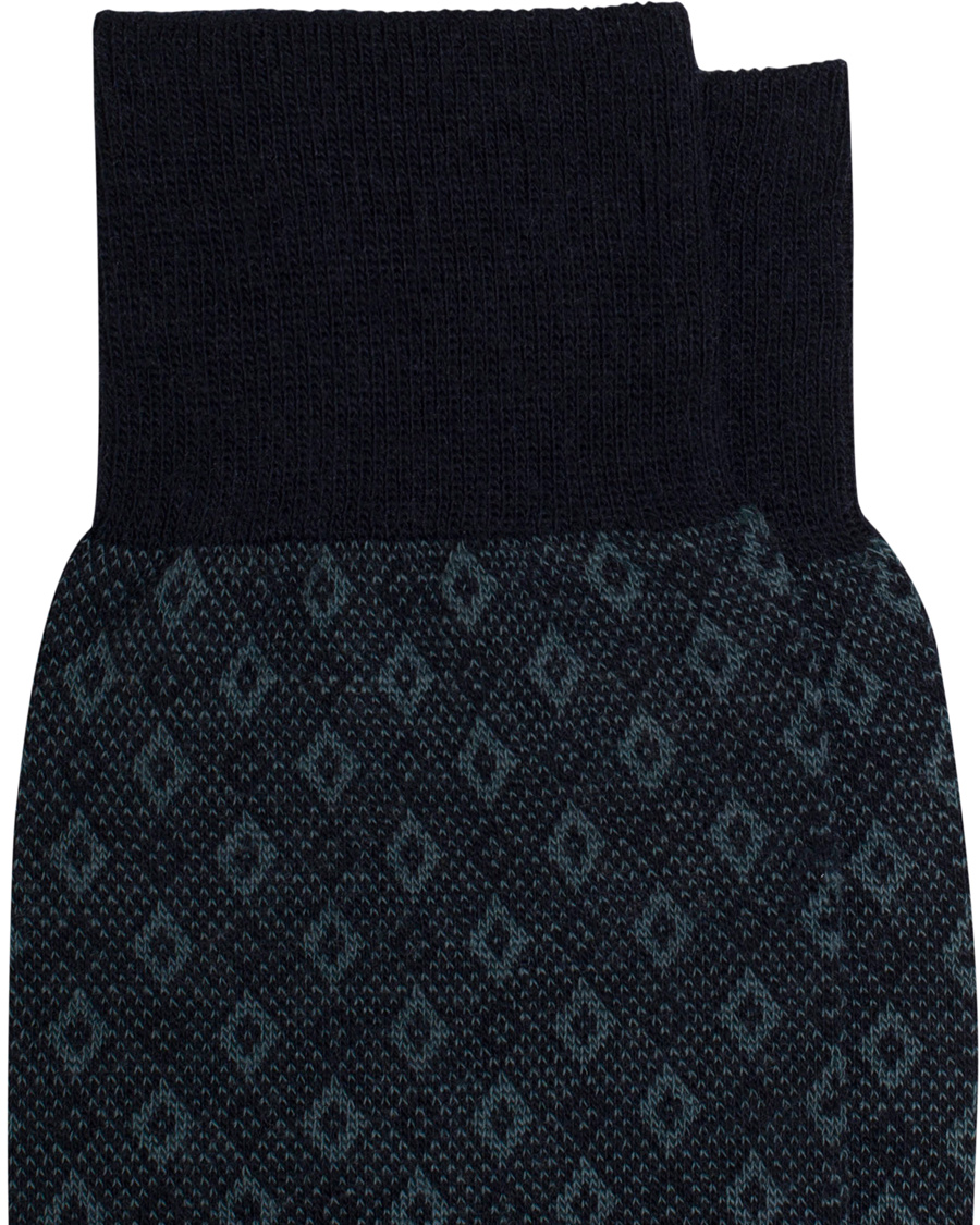 Herre | Undertøy | Pantherella | Belford Bird's Eye Wool/Nylon Sock Navy