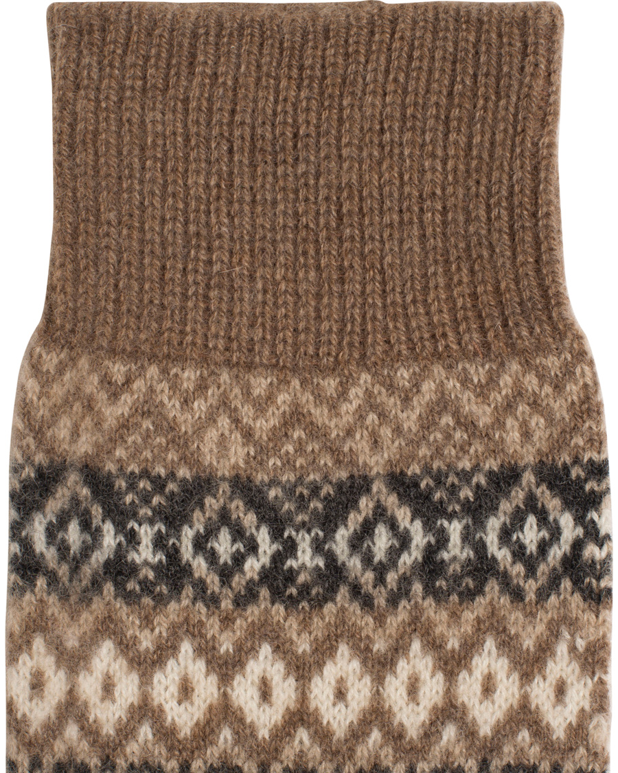 Herre | Undertøy | Pantherella | Fenton Fair Isle Cashmere Sock Mink Melange