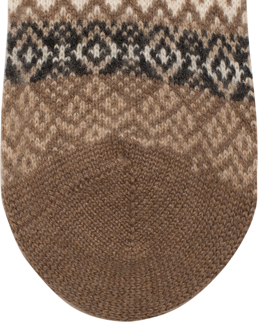 Herre | Undertøy | Pantherella | Fenton Fair Isle Cashmere Sock Mink Melange