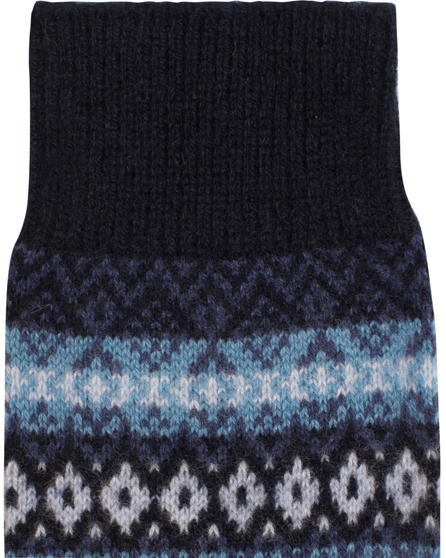 Herre | Undertøy | Pantherella | Fenton Fair Isle Cashmere Sock Navy