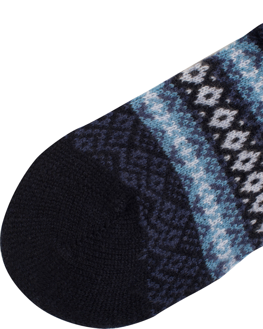 Herre | Undertøy | Pantherella | Fenton Fair Isle Cashmere Sock Navy