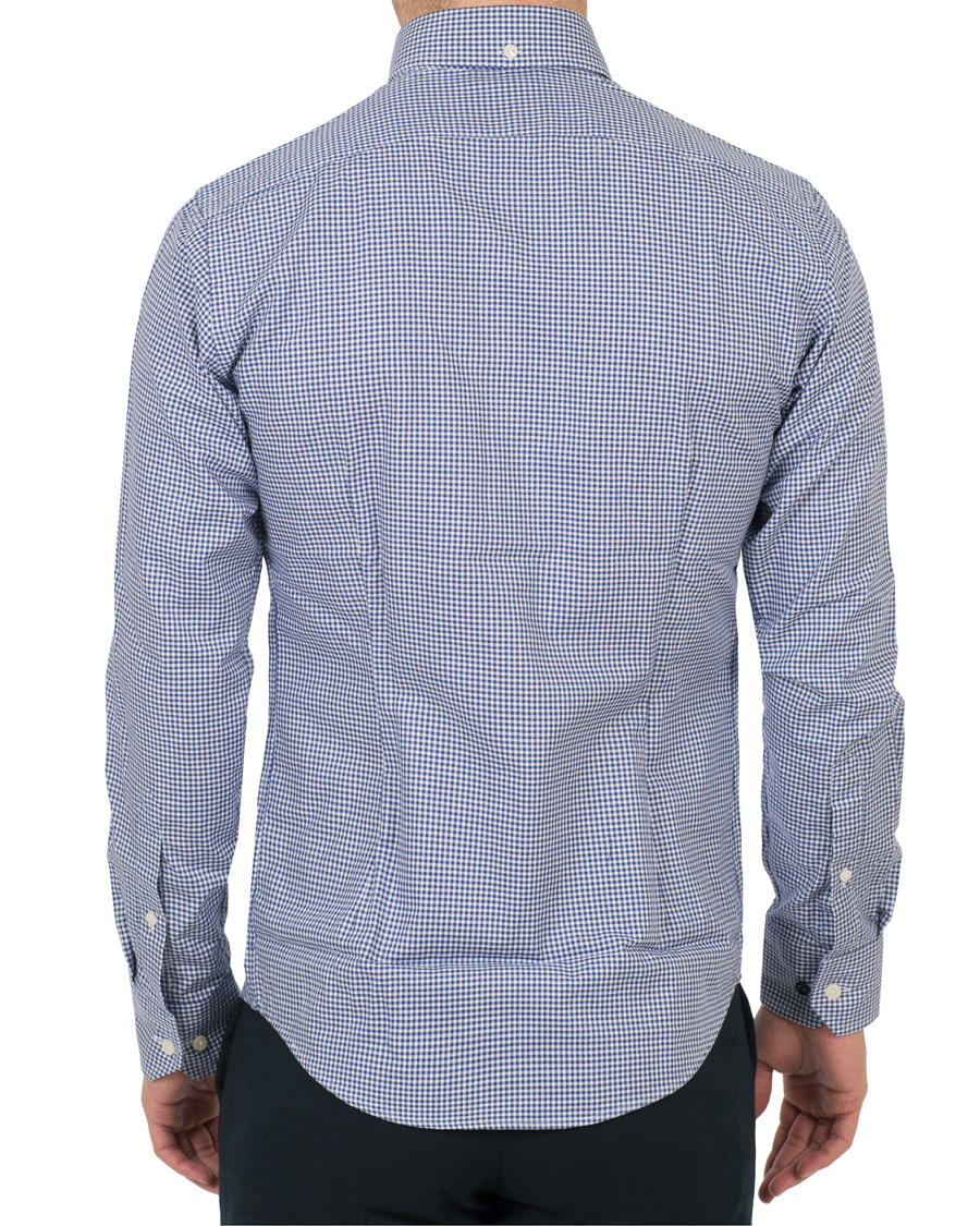 Herre | Skjorter | Eton | Slim Fit Button Down Check Shirt Blue
