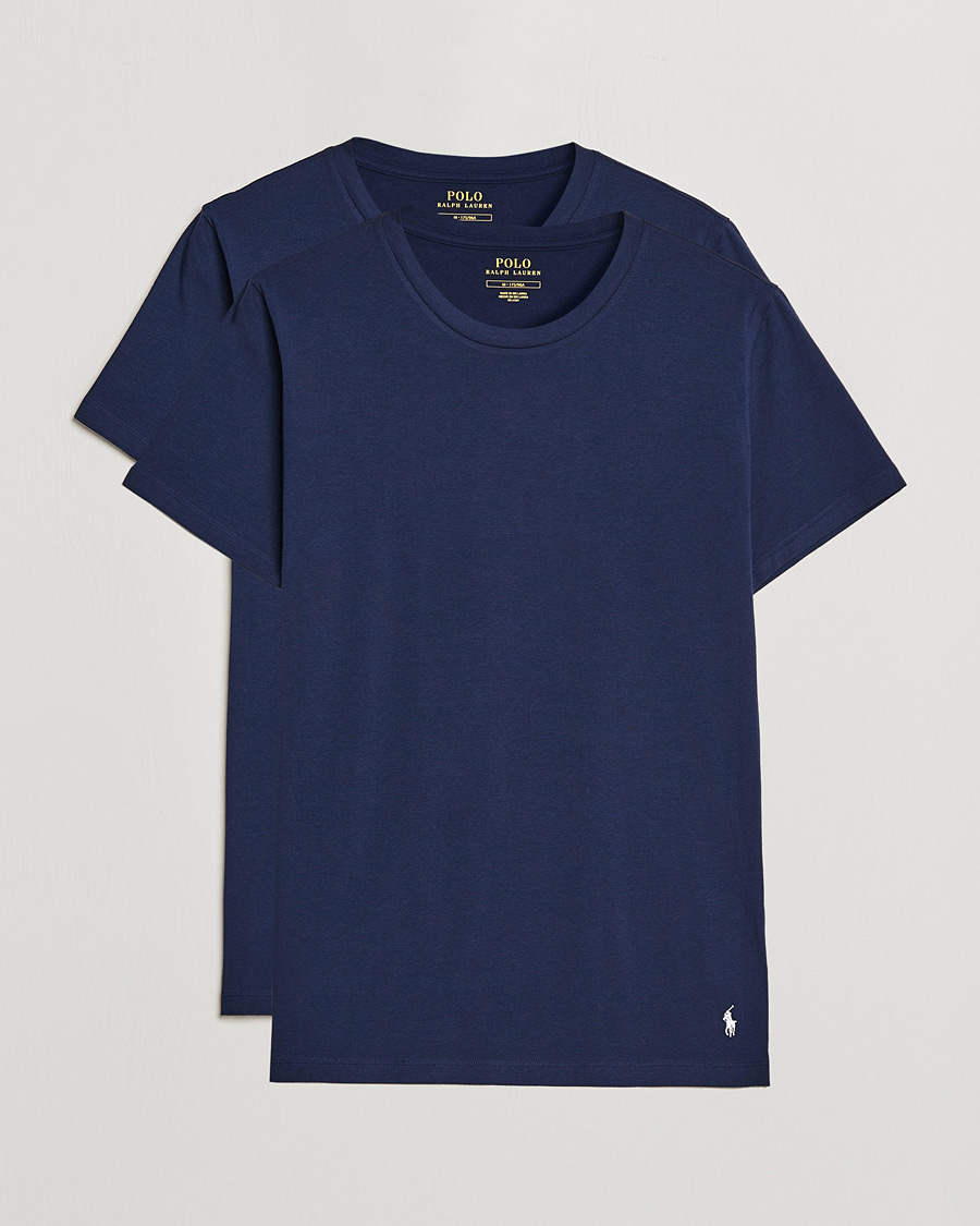 Herre | T-Shirts | Polo Ralph Lauren | 2-Pack Cotton Stretch T-Shirt Cruise Navy