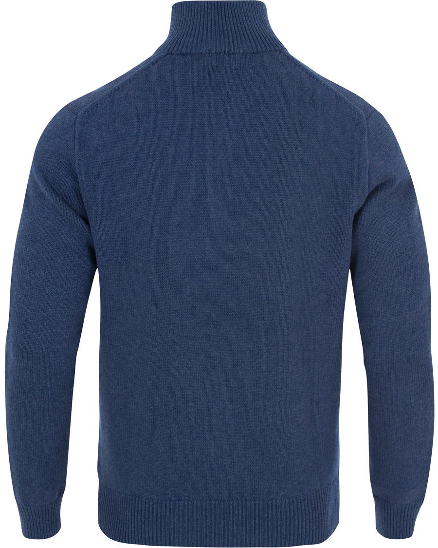 Herre | Gensere | Polo Ralph Lauren | Cotton/Curado Half Zip Sweater Shale Blue Heather