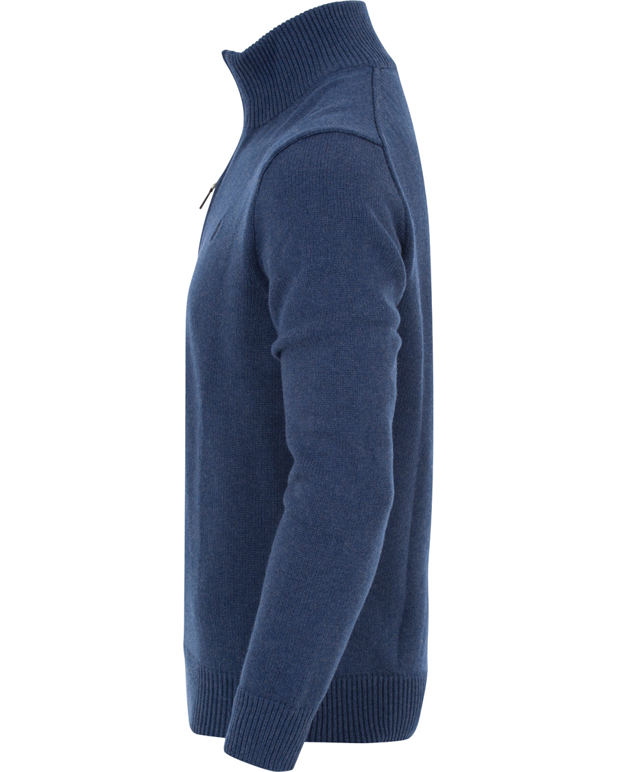Herre | Gensere | Polo Ralph Lauren | Cotton/Curado Half Zip Sweater Shale Blue Heather