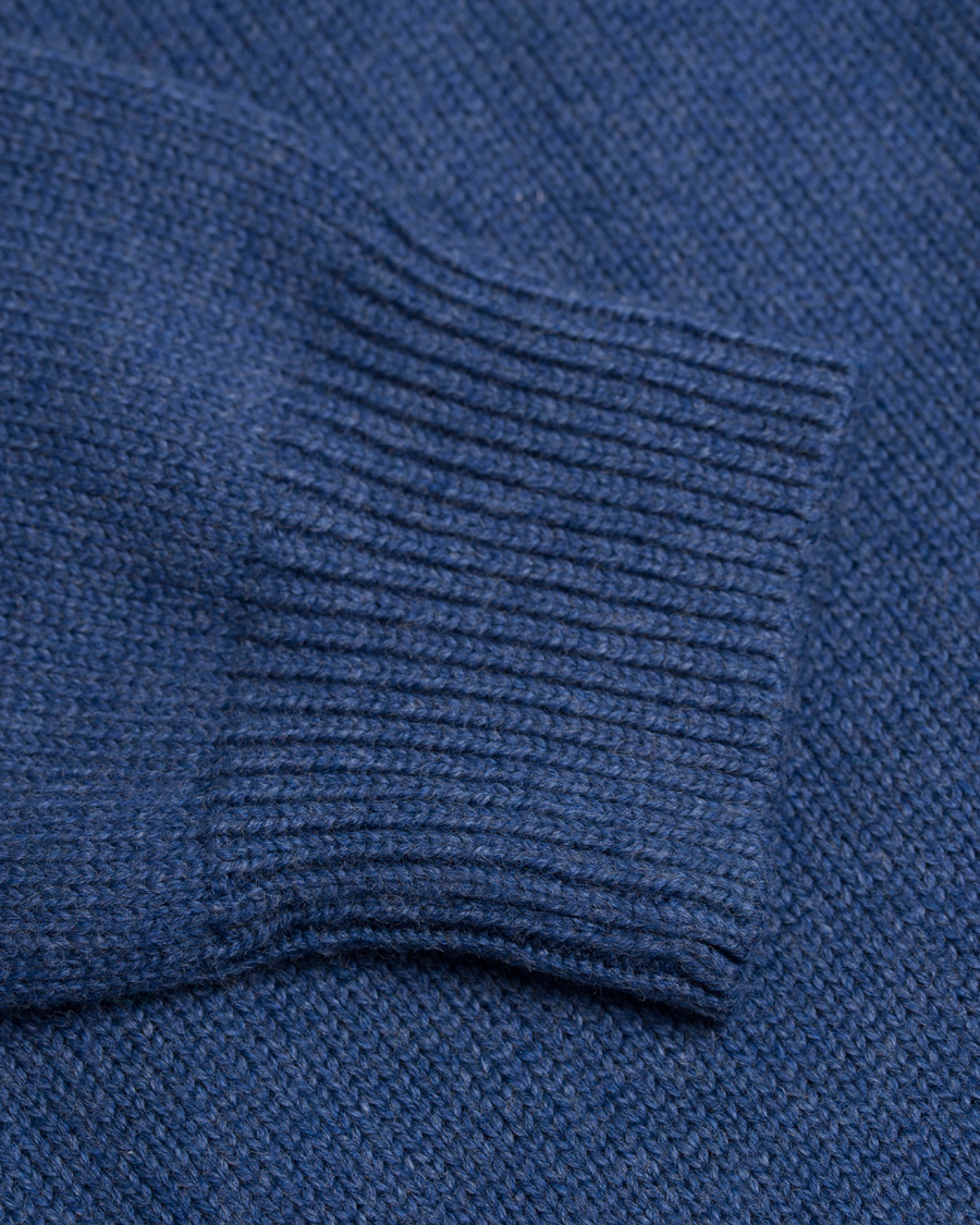 Herre | Gensere | Polo Ralph Lauren | Cotton/Curado Half Zip Sweater Shale Blue Heather