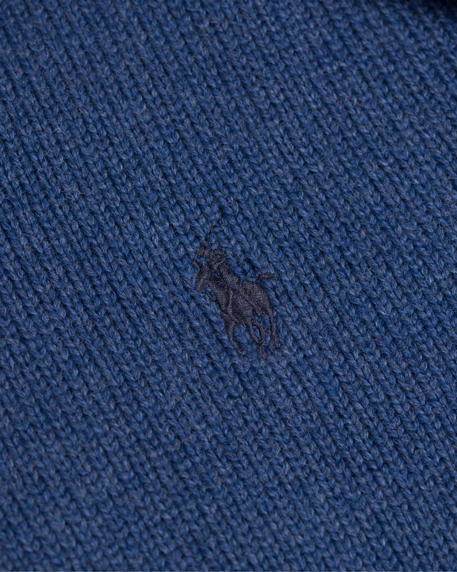 Herre | Gensere | Polo Ralph Lauren | Cotton/Curado Half Zip Sweater Shale Blue Heather