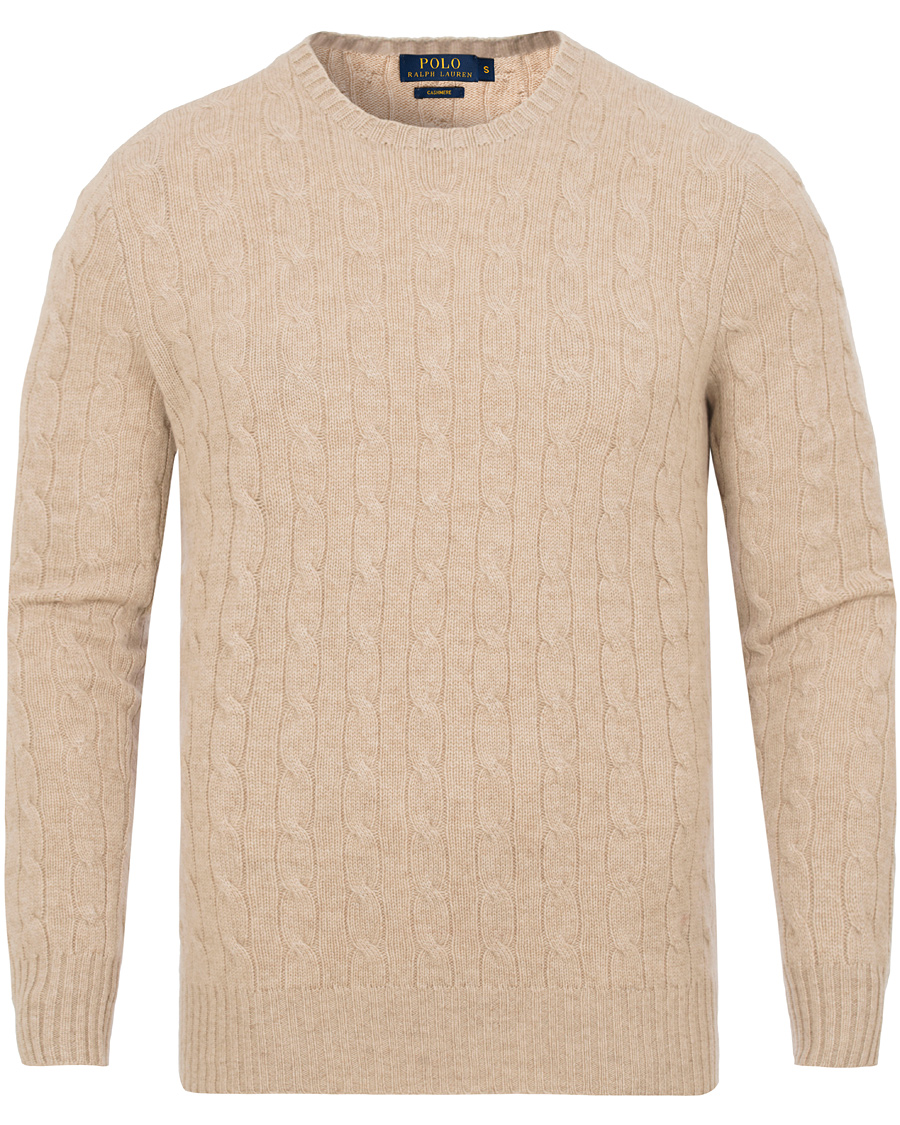 Herre | Gensere | Polo Ralph Lauren | Cashmere Knitted Cable Oatmeal