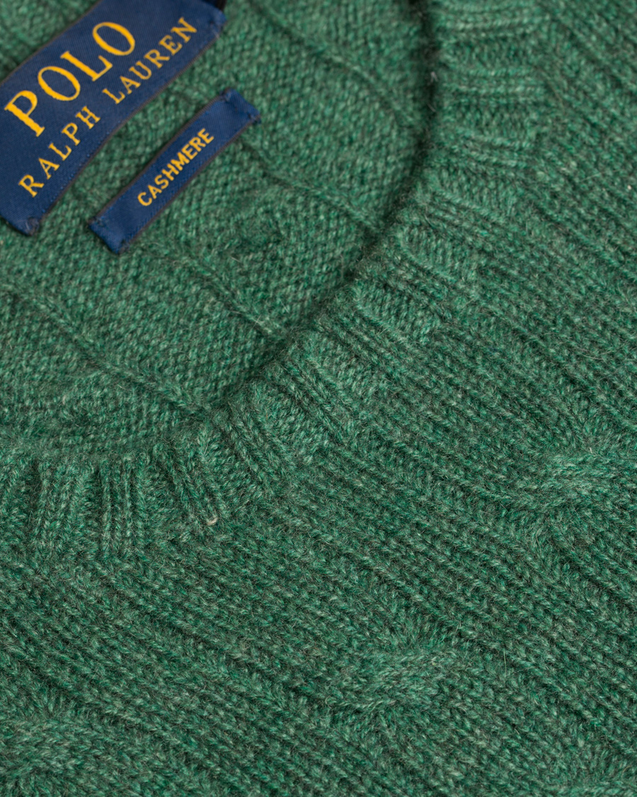 Herre | Gensere | Polo Ralph Lauren | Cashmere Knitted Cable Baron Green Heather