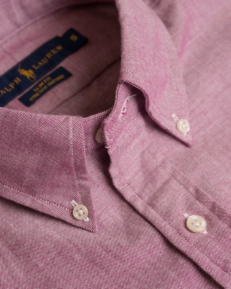Herre | Skjorter | Polo Ralph Lauren | Slim Fit Stretch Oxford Shirt Crimson Purple