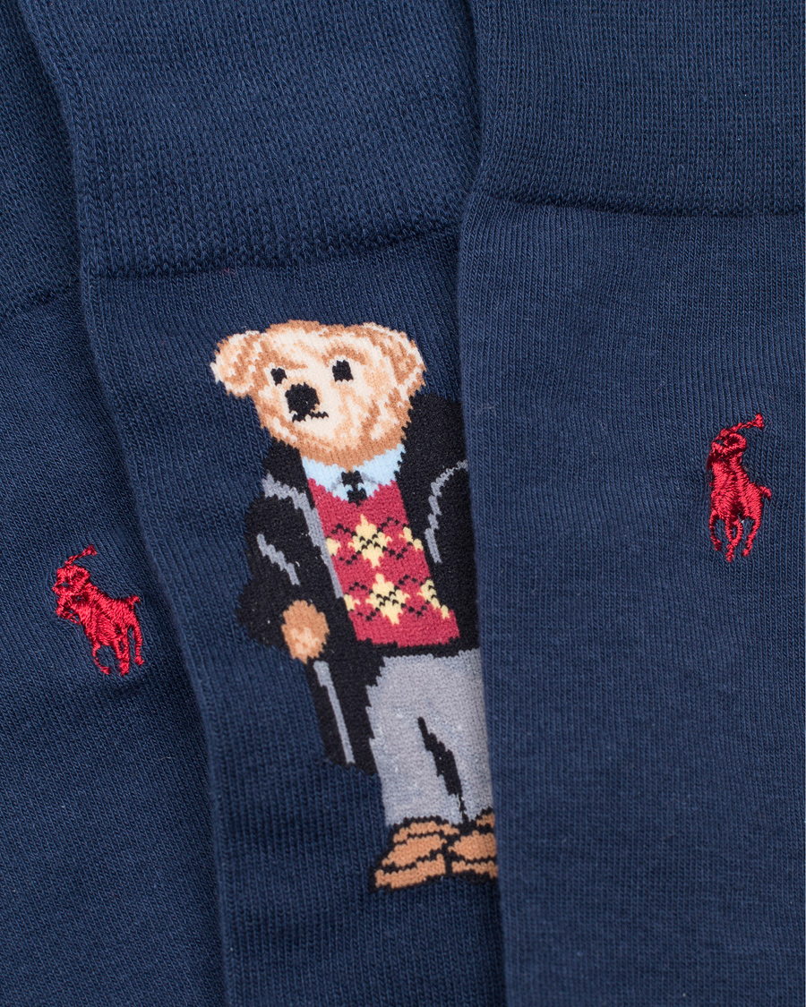 Herre | Undertøy | Polo Ralph Lauren | 3-Pack Polo Bear Cotton Sock Navy