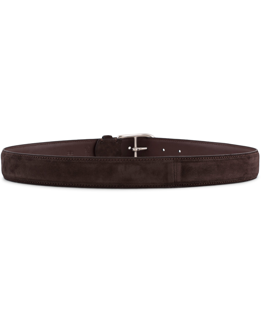Herre | Polo Ralph Lauren Suede 3,5 cm Belt Mahogany Brown | Polo Ralph Lauren | Suede 3,5 cm Belt Mahogany Brown