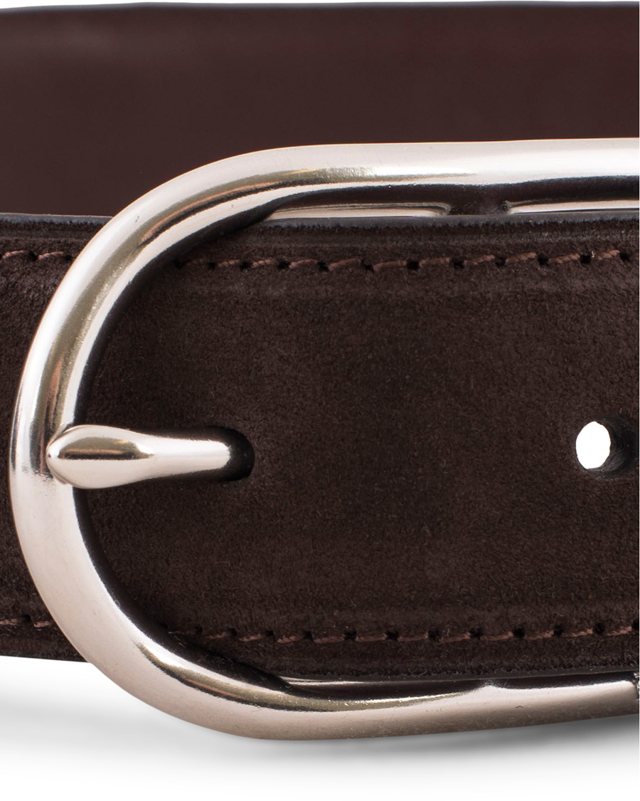 Herre | Polo Ralph Lauren Suede 3,5 cm Belt Mahogany Brown | Polo Ralph Lauren | Suede 3,5 cm Belt Mahogany Brown