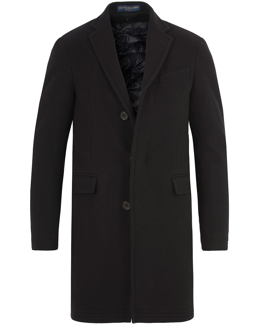 Herre | Jakker | Polo Ralph Lauren | Clothing Solid Melton Wool Top Coat Black