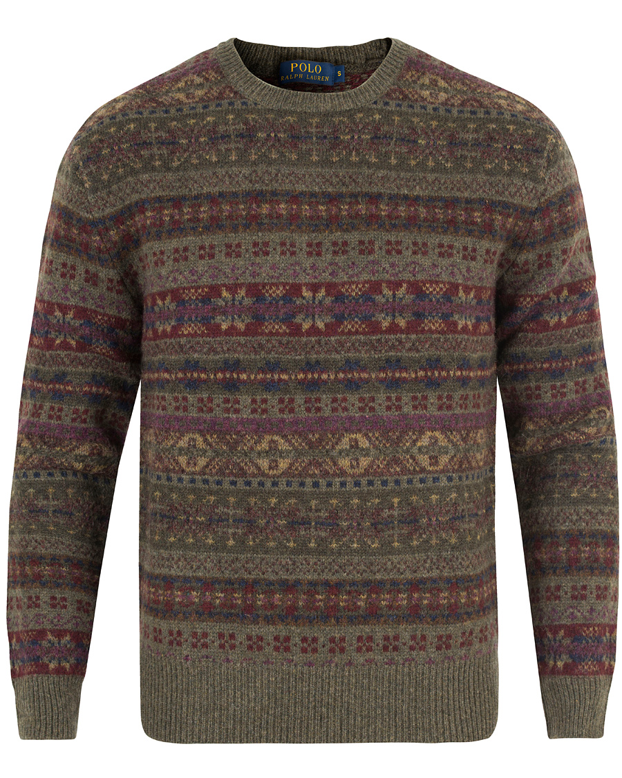 Herre | Gensere | Polo Ralph Lauren | Knitted Wool Sweater Olive Fairisle