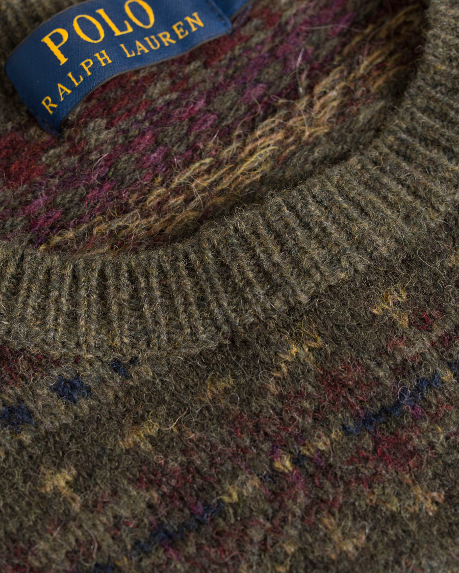 Herre | Gensere | Polo Ralph Lauren | Knitted Wool Sweater Olive Fairisle