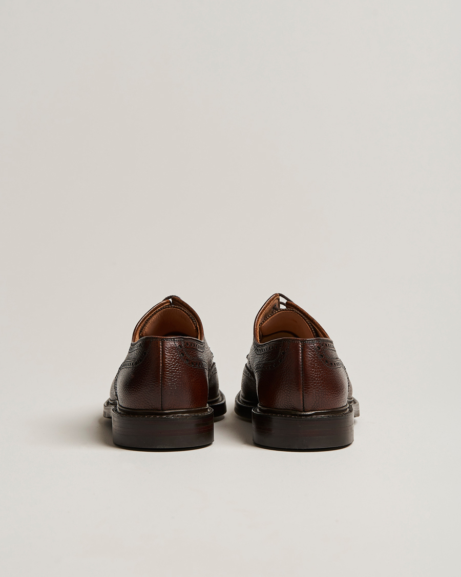 Herre | Brogues | Crockett & Jones | Pembroke Derbys Dark Brown Grained Calf