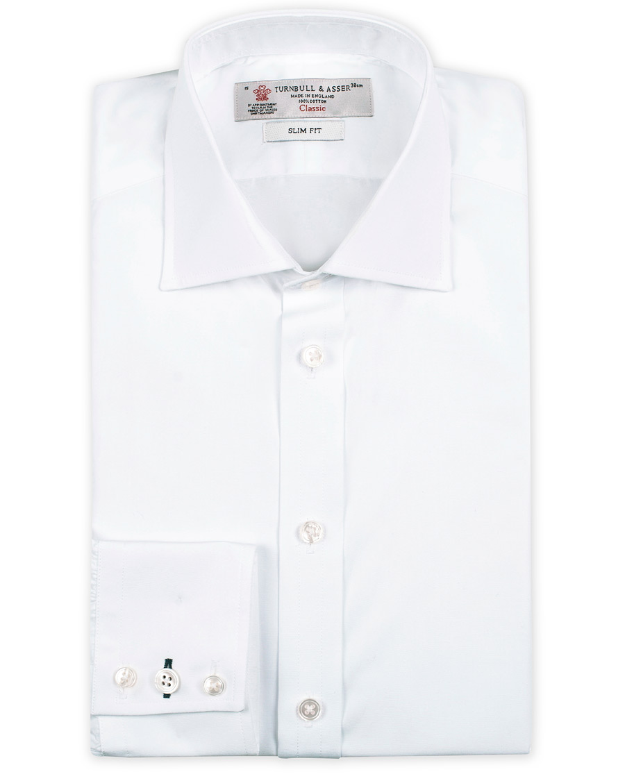 Herre | Skjorter | Turnbull & Asser | Slim Fit Poplin Shirt White