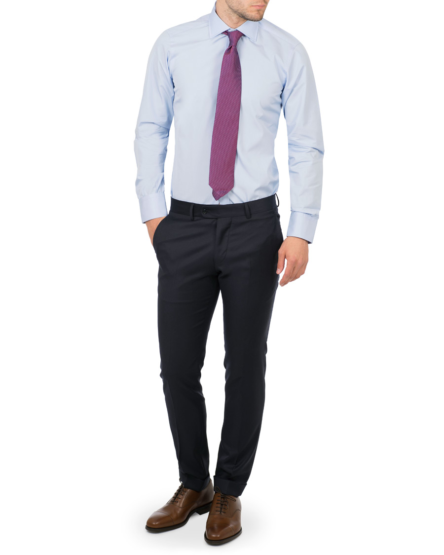 Herre | Skjorter | Turnbull & Asser | Slim Fit Poplin Shirt Light Blue