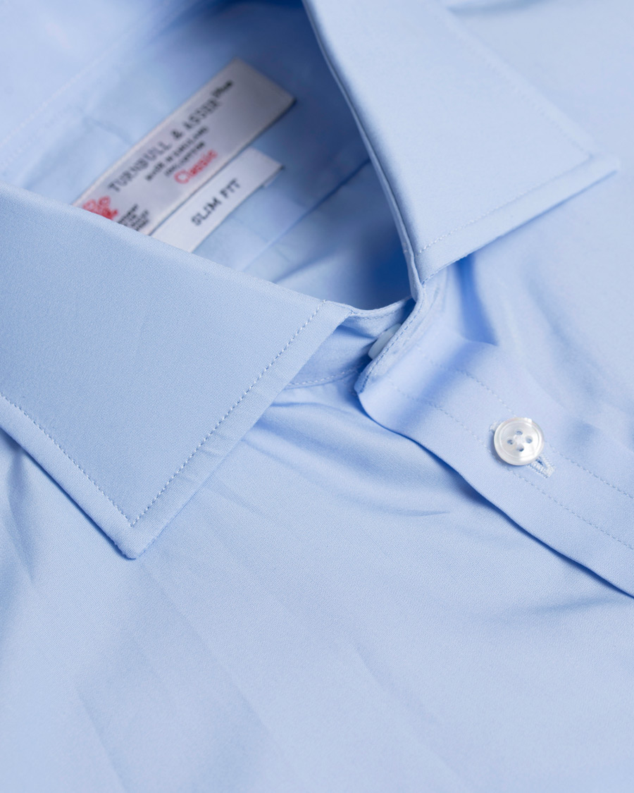 Herre | Skjorter | Turnbull & Asser | Slim Fit Poplin Shirt Light Blue