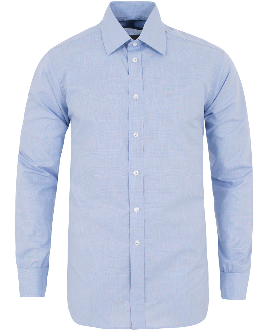 Herre | Skjorter | Turnbull & Asser | Standard Fit Poplin Glencheck Shirt Blue