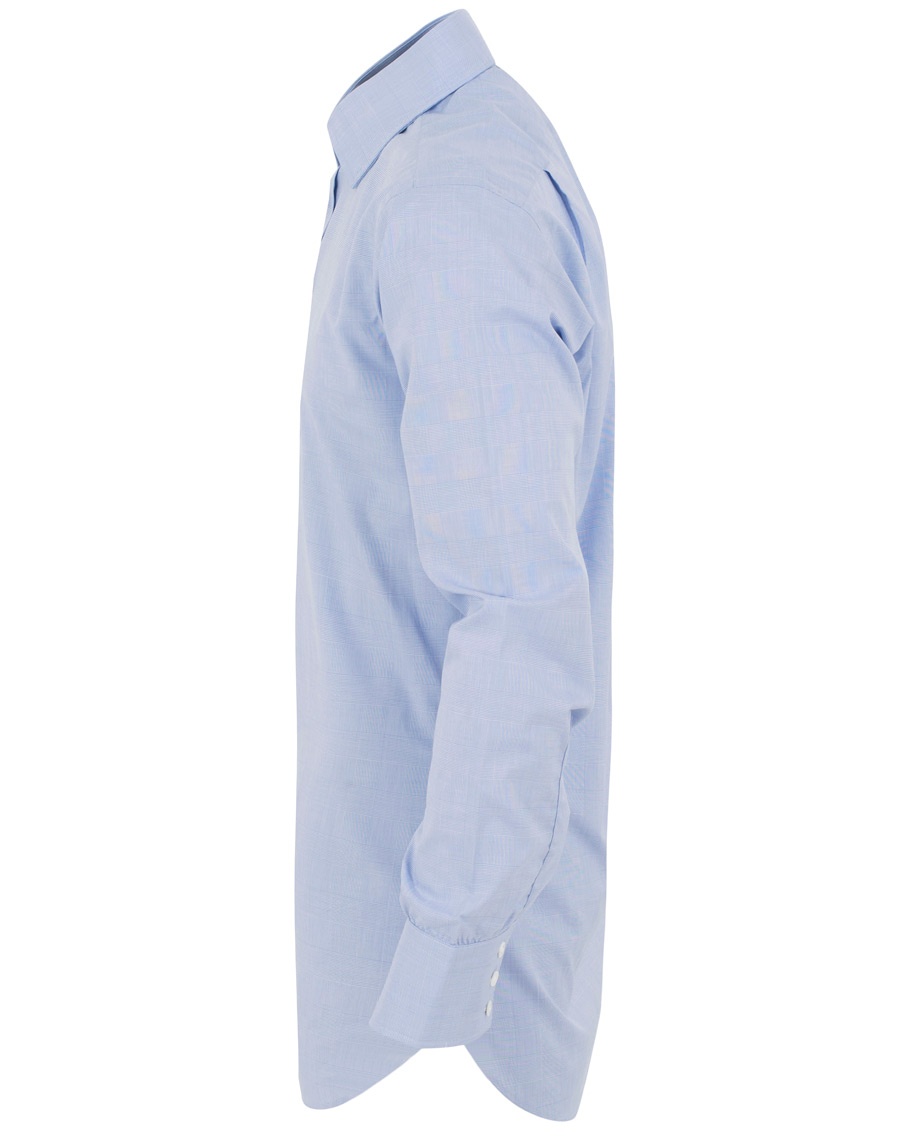 Herre | Skjorter | Turnbull & Asser | Standard Fit Poplin Glencheck Shirt Blue