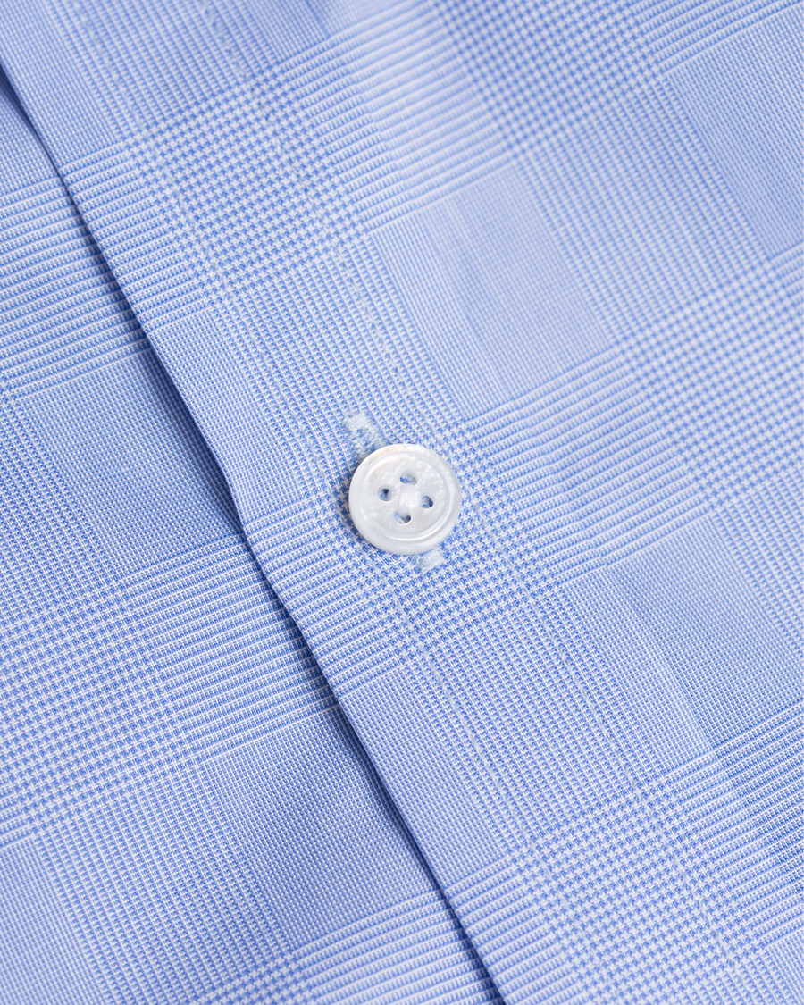 Herre | Skjorter | Turnbull & Asser | Standard Fit Poplin Glencheck Shirt Blue