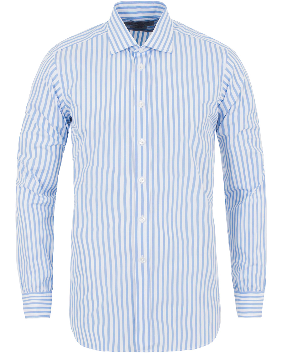 Herre | Skjorter | Turnbull & Asser | Slim Fit Bengal Stripe Shirt Light Blue