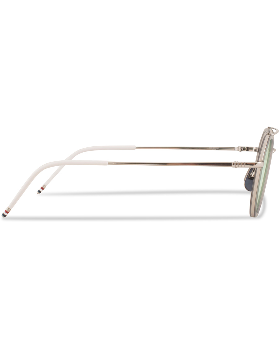 Herre | Thom Browne TB-801 Sunglasses Shiny Silver/Dark Grey | Thom Browne | TB-801 Sunglasses Shiny Silver/Dark Grey