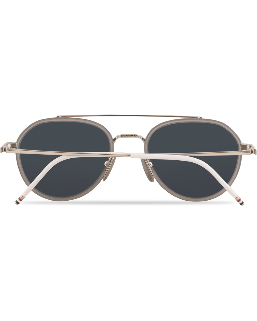 Herre | Thom Browne TB-801 Sunglasses Shiny Silver/Dark Grey | Thom Browne | TB-801 Sunglasses Shiny Silver/Dark Grey